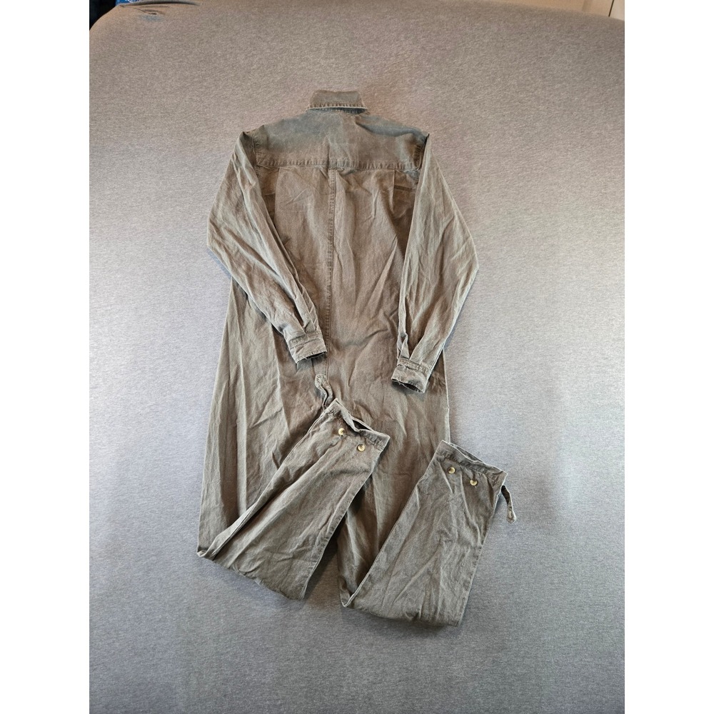 Vintage Banana Republic Safari Jumpsuit Womens S Beige Cotton Utility Boiler 80s - Picture 2 of 13